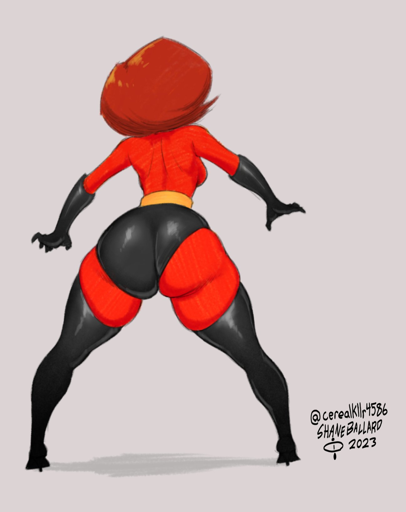 1girls 2020s 2023 ass back_view big_ass big_butt black_gloves black_panties black_thighhighs bodysuit brown_hair bubble_ass bubble_butt butt cerealkiller4586_(shane_ballard) dat_ass digital_drawing_(artwork) digital_media_(artwork) disney elastigirl fat_ass fat_butt female_focus female_only golves hair helen_parr hi_res huge_ass huge_butt human human_focus human_only mature mature_female milf mother panties parent pixar pixar_mom plump_ass red_bodysuit round_ass round_butt smooth_skin solo solo_female solo_focus standing superhero superhero_costume superheroine the_incredibles thick_ass thick_thighs thighhighs wedgie