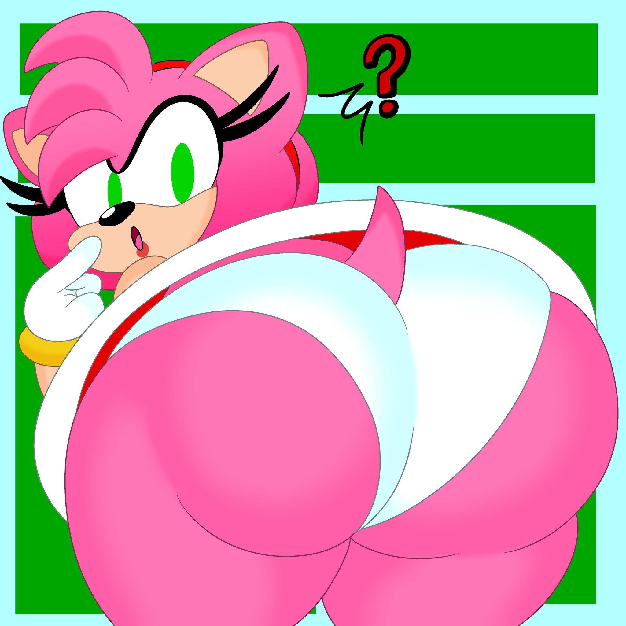 1girls, 3barts, amy rose, anthro, ass, big ass, big butt, bubble ass, bubble butt, fat ass, fat butt, female, huge ass, huge butt, panties, sonic (series), thick ass