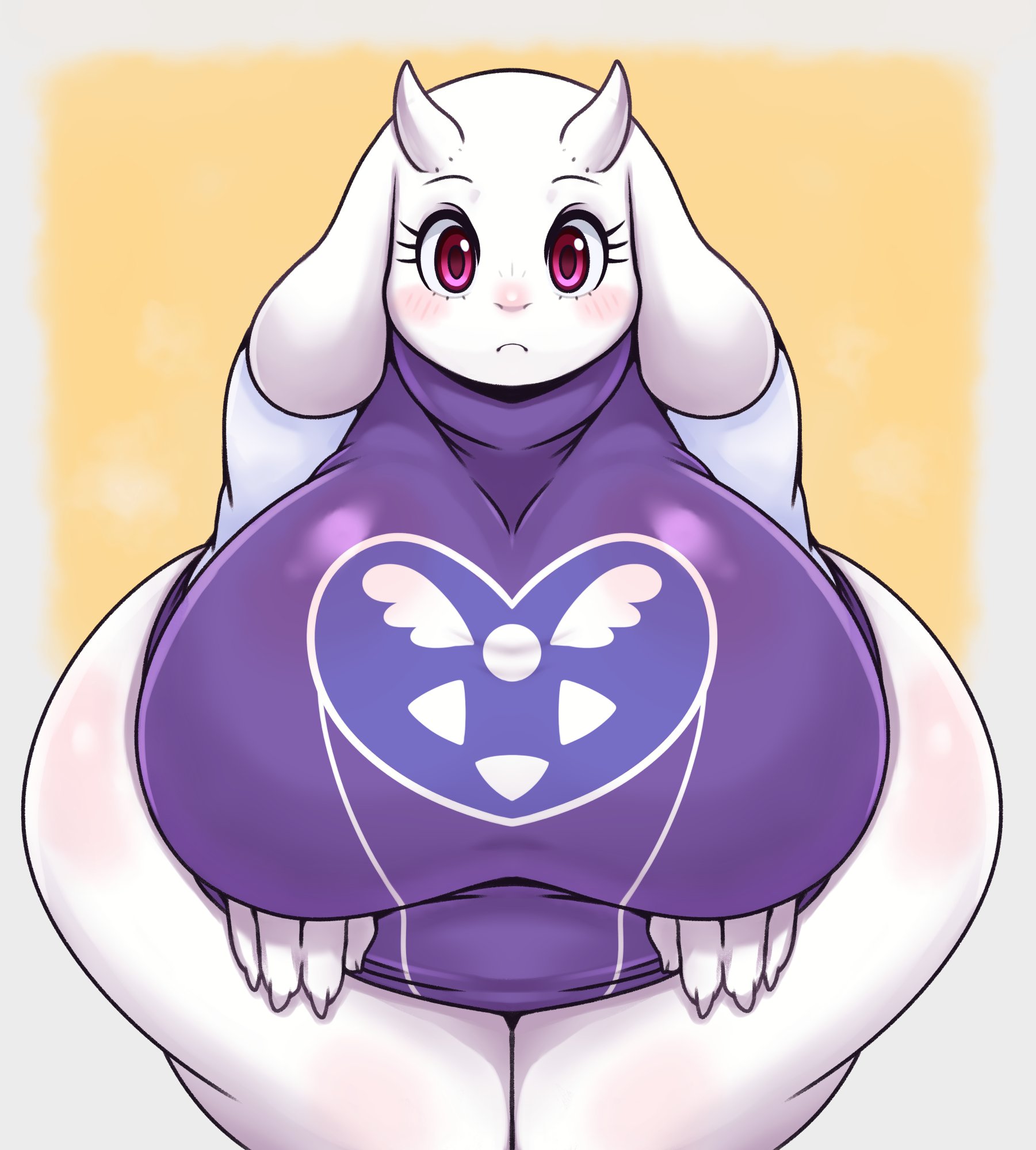anthro, big breasts, breasts, clothed, clothing, female, fur, furry, furry only, hi res, horns, huge breasts, hyper breasts, matospectoru, milf, solo, tagme, tight clothing, topwear, toriel, undertale, undertale (series), wide hips