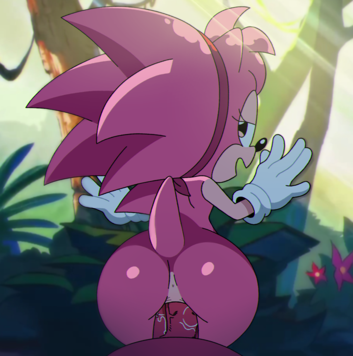 amy rose, ass, classic amy rose, female, fucked from behind, knuckles the echidna, male, male pov, mobian (species), pov, pov eye contact, pussy, sega, sex, smile, sonic (series), sonic origins, sonic the hedgehog (series), tagme, vaginal, vaginal penetration
