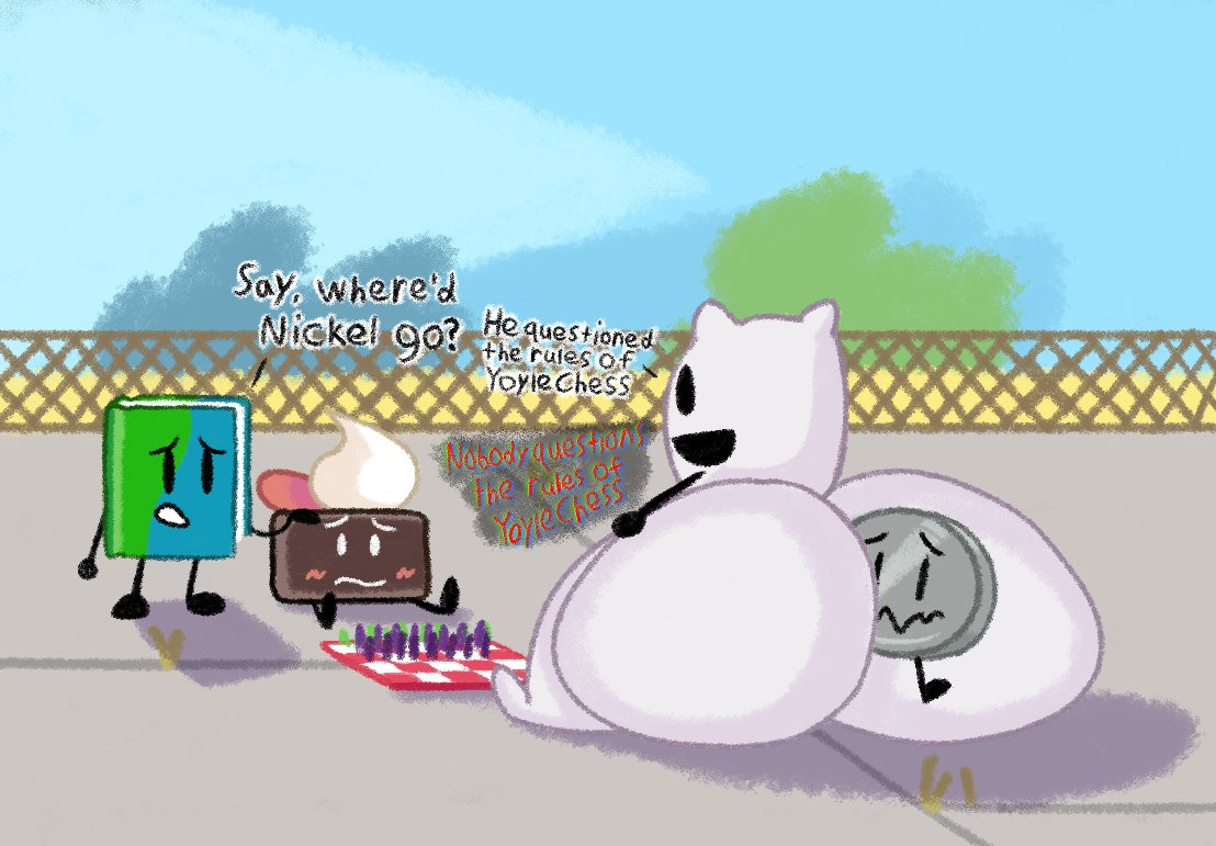 battle_for_dream_island bfdi big_ass book book_(bfdi) bubble_butt cake cake_(bfdi) huge_ass lewdyoshyboy nickel nickel_(bfdi) object_shows pillow pillow_(bfdi) tagme the_power_of_two