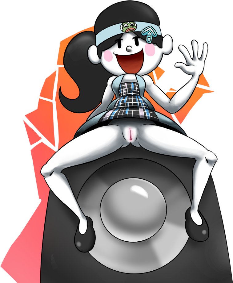 2022 black_hair bottomless clothing dress female flats headband kfadlike long_hair looking_at_viewer mashup_tournaments mob_face nintendo pamvllo ponytail presenting presenting_pussy pussy rhythm_heaven rhythm_masters rhythm_masters_(siivagunner:_king_for_another_day) rhythm_tengoku shoes siivagunner siivagunner:_king_for_a_day_tournament_(series) siivagunner:_king_for_another_day_tournament sitting sitting_on_speaker speaker tap_trial_girl white_body yuka_(rhythm_tengoku)