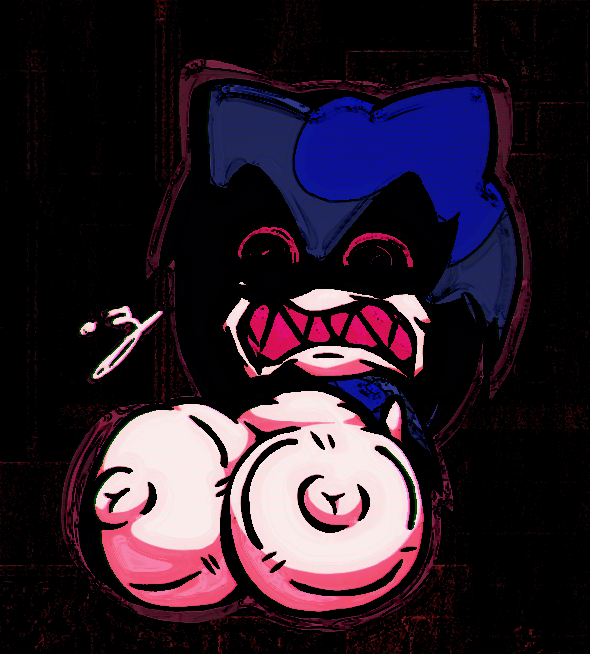 angry anthro big_breasts bleeding_eyes jammygoes mobian_(species) monster_girl needlemouse_(character) needlemouse_(series) sarah_henderson_(needlemouse) sonic.exe teeth