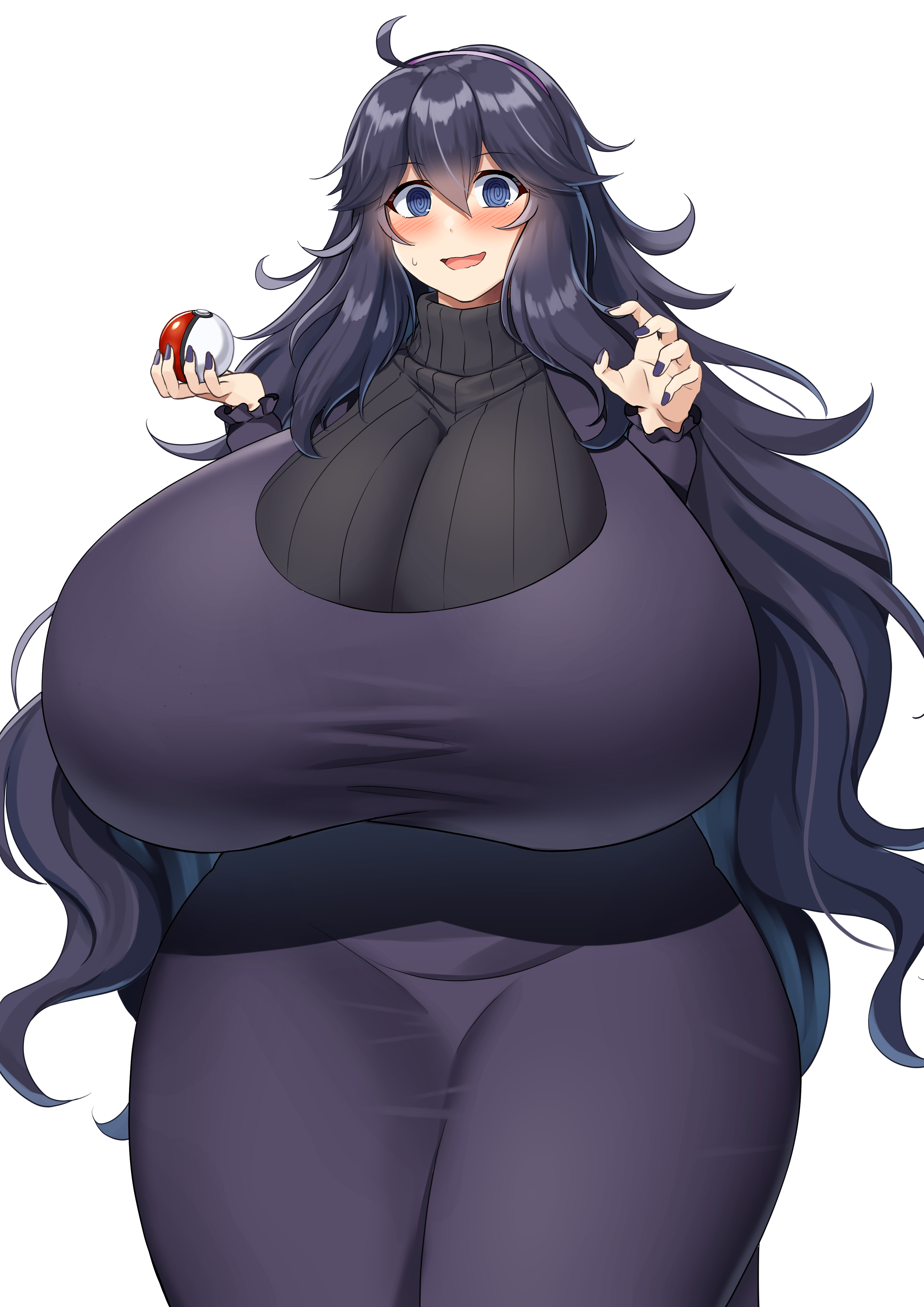 1girls, alternate breast size, breasts, daien (daien418), dress, female, game freak, hex maniac, hips, huge breasts, light skin, light-skinned female, long hair, massive breasts, nintendo, pale skin, pale-skinned female, pokemon, pokemon xy, purple eyes, purple hair, thick thighs, thighs, very long hair, wide hips