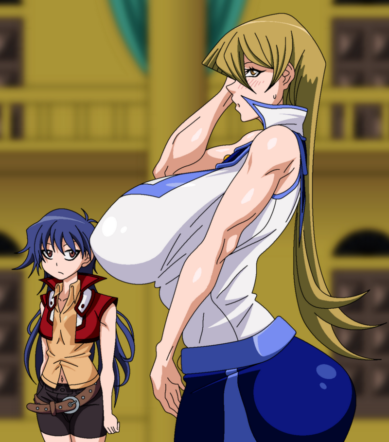 2girls alexis_rhodes being_watched belt black_shorts blair_flannigan blonde_hair blue_eyes blue_hair blue_skirt blush breast_envy breasts duel_academy_uniform_(yu-gi-oh!_gx) female female_only fit_female flat_chest girl_staring_at_guy's_chest hazel_eyes huge_ass huge_breasts jealous jiivutorion large_breasts long_hair looking_at_breasts looking_away massive_ass massive_breasts meme multiple_girls orange_shirt red_topwear saotome_rei school_uniform side_view sideboob small_breasts smaller_female standing sweatdrop tenjouin_asuka tight_clothing voluptuous_female white_topwear yu-gi-oh! yu-gi-oh!_gx