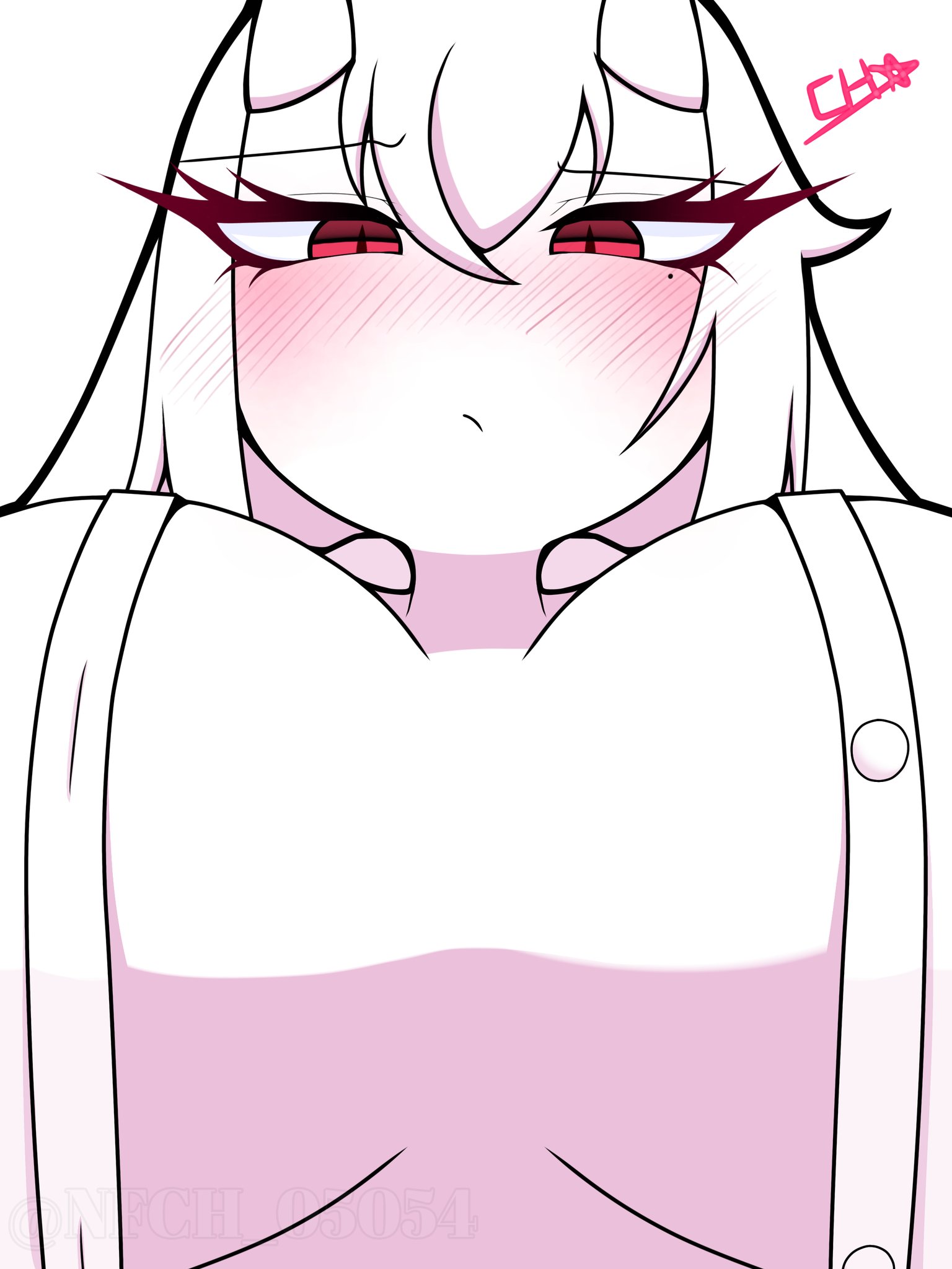 breasts, female, haku (nfch 05054), nfch 05054, tagme, white hair