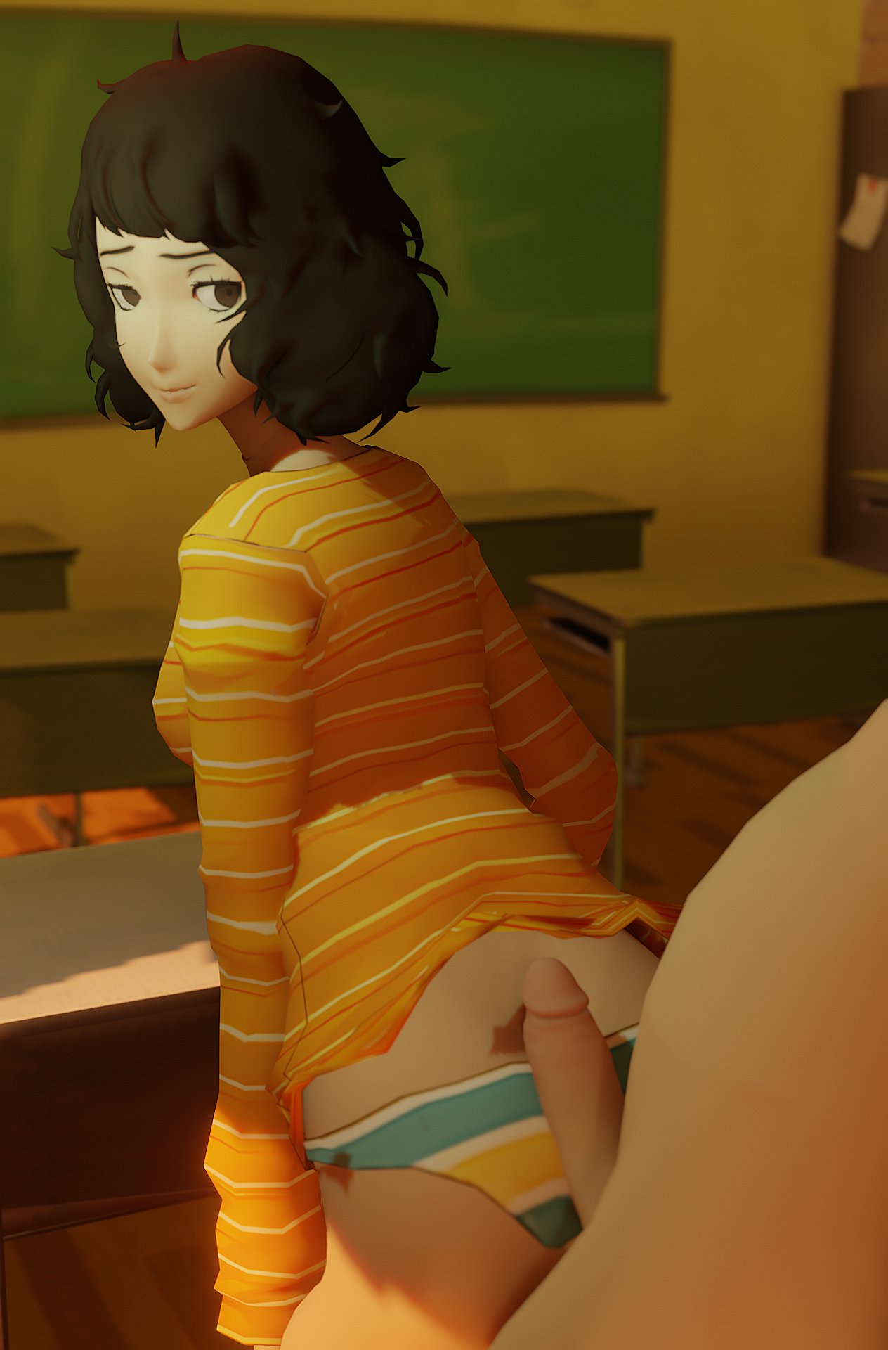 buttjob panties persona persona_5 ratsoaps sadayo_kawakami skirt_lift