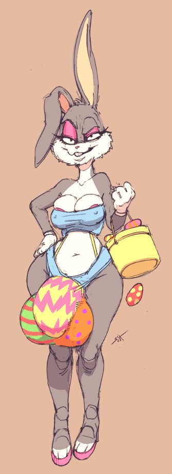 2d, anthro, big breasts, big penis, breasts, bugs bunny, digital media (artwork), easter, fembugs bunny, furry, furry only, futa only, futanari, genderswap, holidays, huge cock, intersex, looney tunes, penis, rabbit, rule 63, sixsidesofmyhead