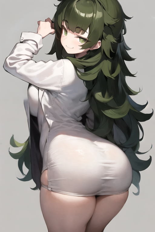 ai_generated hiyajou_maho huge_ass lab_coat large_ass self_upload steins;gate steins;gate_0