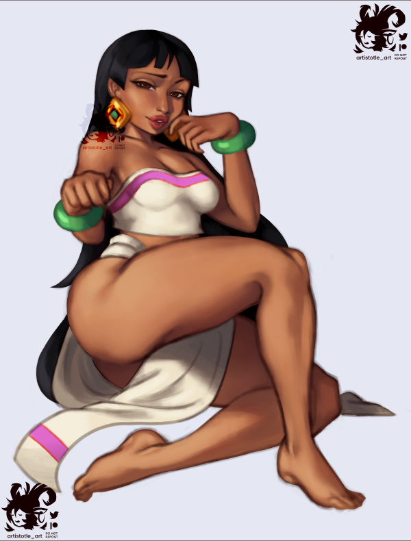 1girls artistotle_(artist) aztec bangs black_hair bracelet bracelets brown_body brown_eyes brown_skin chel chel_(the_road_to_el_dorado) cleavage crop_top crossed_legs dark-skinned_female dark_hair dark_skin earrings exotic feet female jewelry latina lips lipstick loincloth long_hair native_american partially_clothed pink_lipstick pinup pinup_pose plump plump_lips pov pov_eye_contact raised_arm raised_eyebrows raised_leg red_lipstick seducing seductive seductive_eyes seductive_gaze seductive_look seductive_mouth seductive_pose seductive_smile smile smirk solo solo_female solo_focus tan tan-skinned_female tan_body tan_skin tanned tanned_skin teasing teasing_viewer