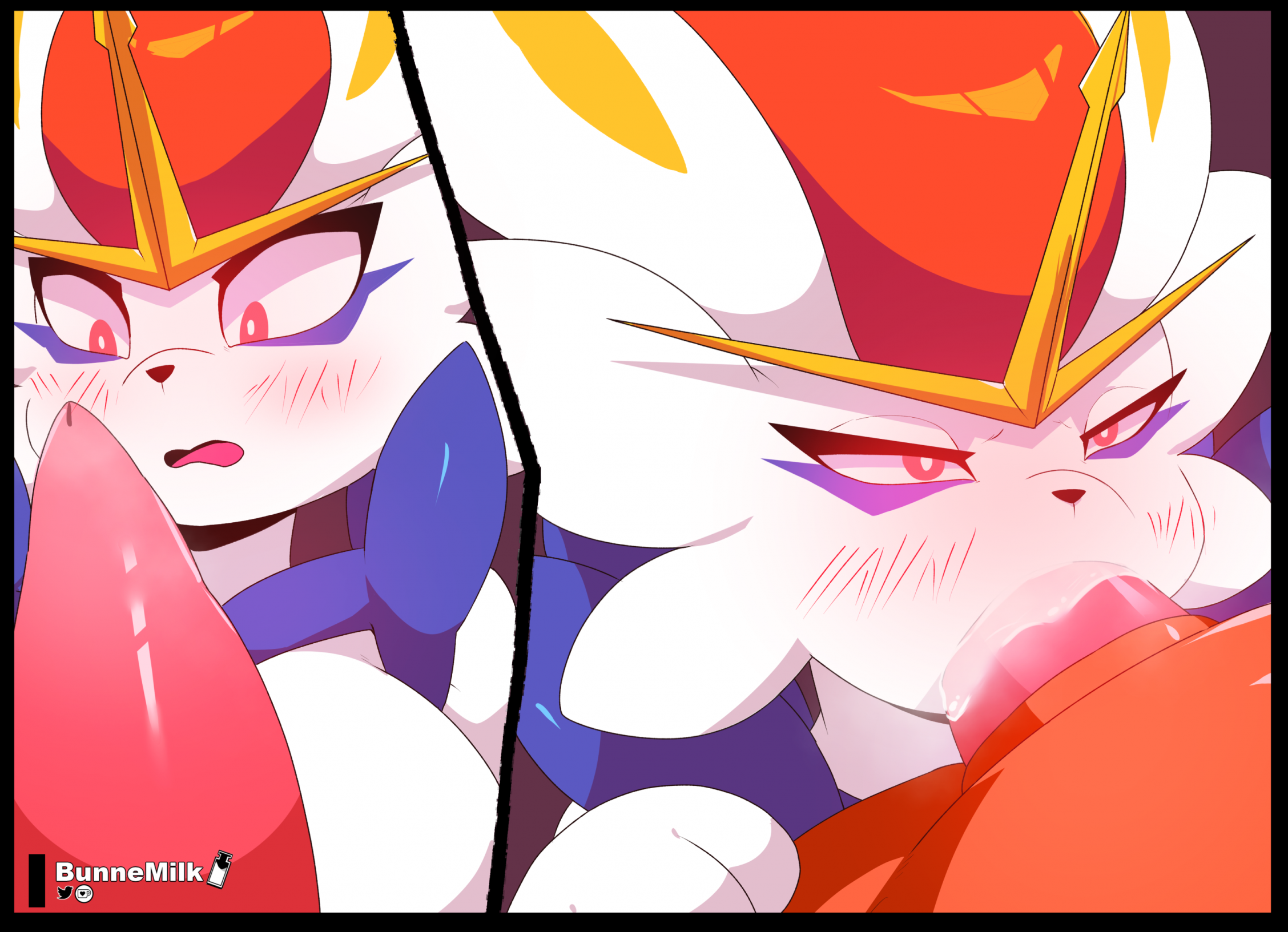 1boy, 1girls, 1males, 1man, animal genitalia, animal penis, anthro, big breasts, breasts, bunnemilk, cinderace, fellatio, female, female penetrated, generation 8 pokemon, genitals, hi res, male, male penetrating, male penetrating female, male/female, nintendo, oral, penetration, penile, penis, pokemon, pokemon (species), sex