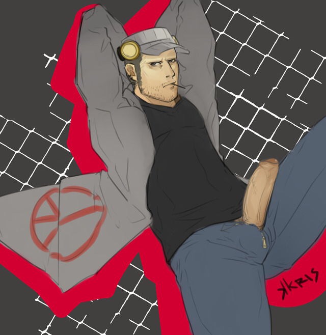 artist_request balls boner erection facial_hair hat iwai_munehisa jacket male male_only muscles muscular pants penis penis_out penis_through_fly persona_5 shirt solo solo_male spread_legs