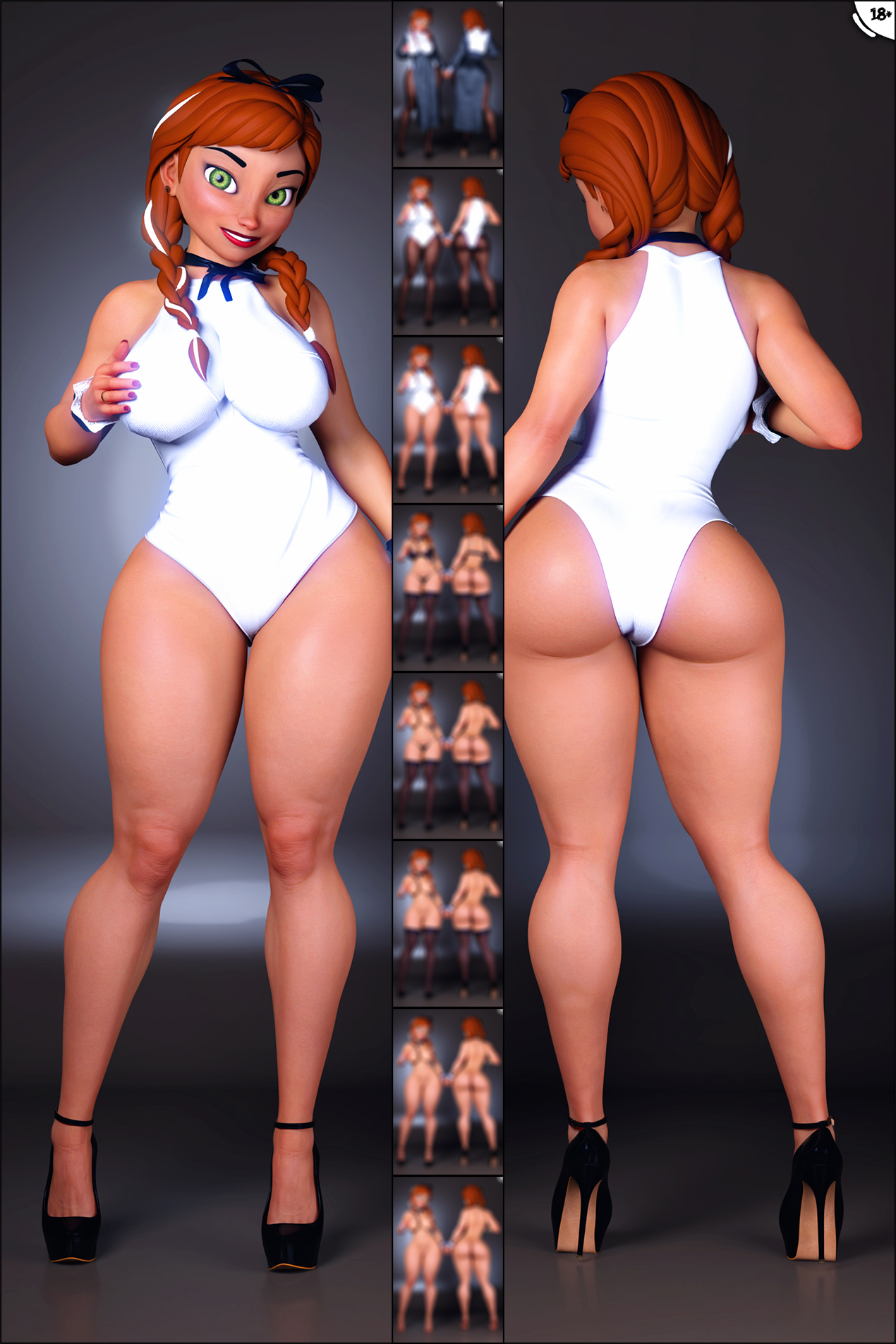 1girls, 3d, anna (frozen), athletic, athletic female, big breasts, breasts, busty, cleavage, clothing, curvaceous, curvy, digital media, disney, disney princess, eyebrows, eyelashes, eyes, female, female focus, female only, fit, fit female, frozen (film), frozen 2, hair, high heels, hips, hourglass figure, huge breasts, human, large breasts, legs, light skin, light-skinned female, lips, long hair, medium breasts, thick, thick legs, thick thighs, thighs, top heavy, upper body, urqqurqq, voluptuous, waist, wide hips