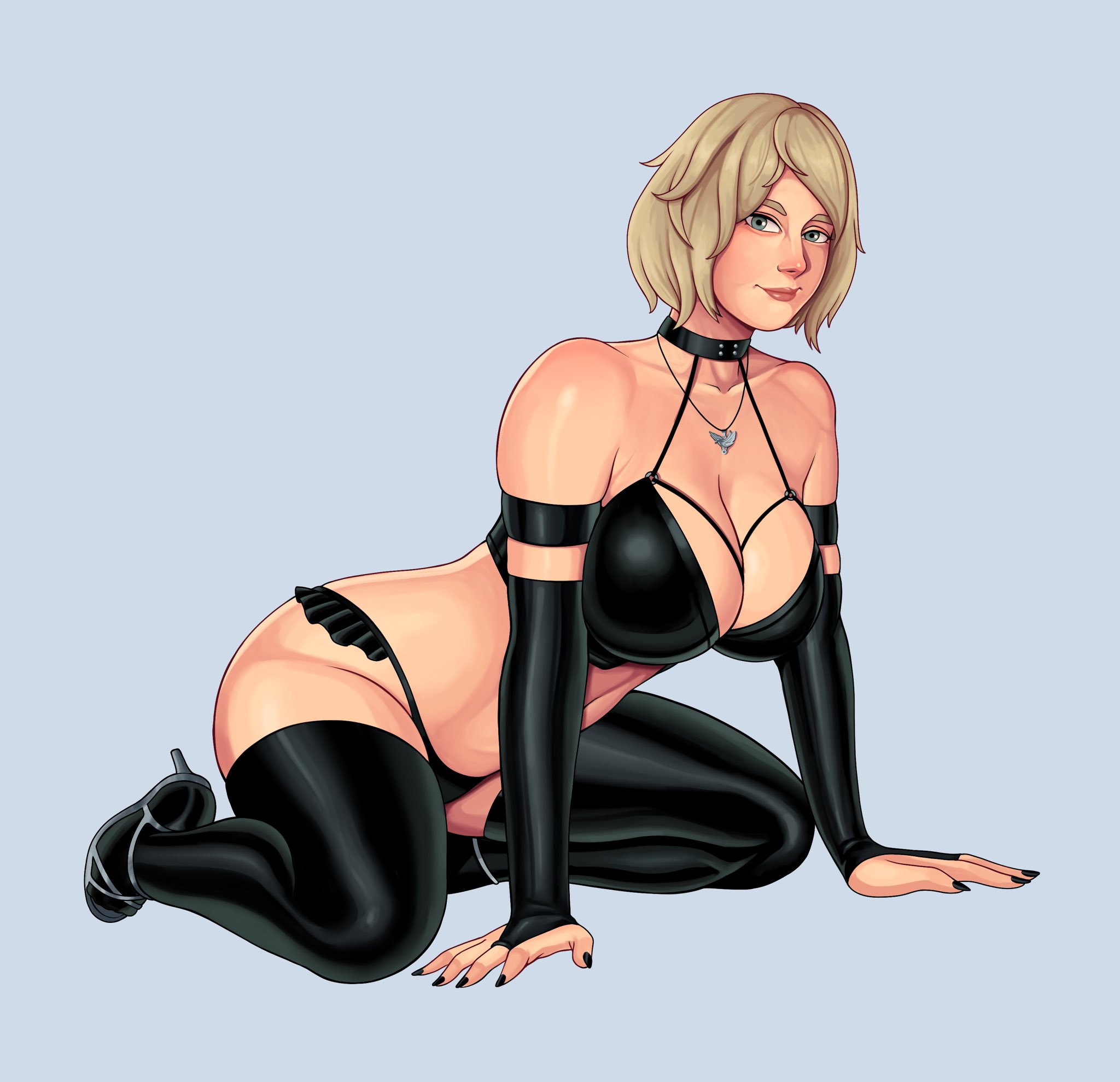 1girls, ashley graham, ashley graham (ella freya), big breasts, breasts, busty, capcom, cleavage, curvaceous, curvy, curvy figure, davespinup, digital media (artwork), eyebrows, eyelashes, eyes, female, female focus, fit, fit female, hair, hips, hourglass figure, huge breasts, human, large breasts, legs, light skin, light-skinned female, lips, resident evil, resident evil 4, resident evil 4 remake, short hair, thick, thick legs, thick thighs, thighs, top heavy, upper body, voluptuous, waist, wide hips