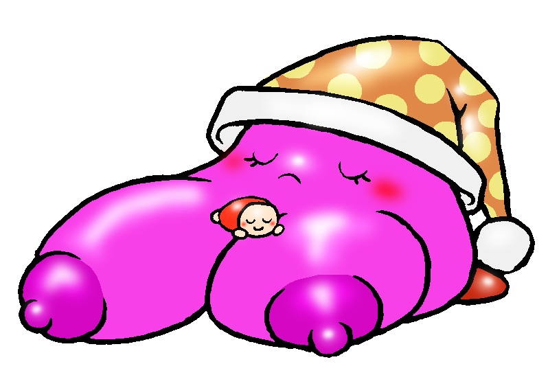 1girls 2015 big blush breasts cute female hat huge_breasts hyper_breasts kirby_(series) milktimeforme minny_(kirby) nintendo nipples noddy_(kirby) sleeping source_request video_games