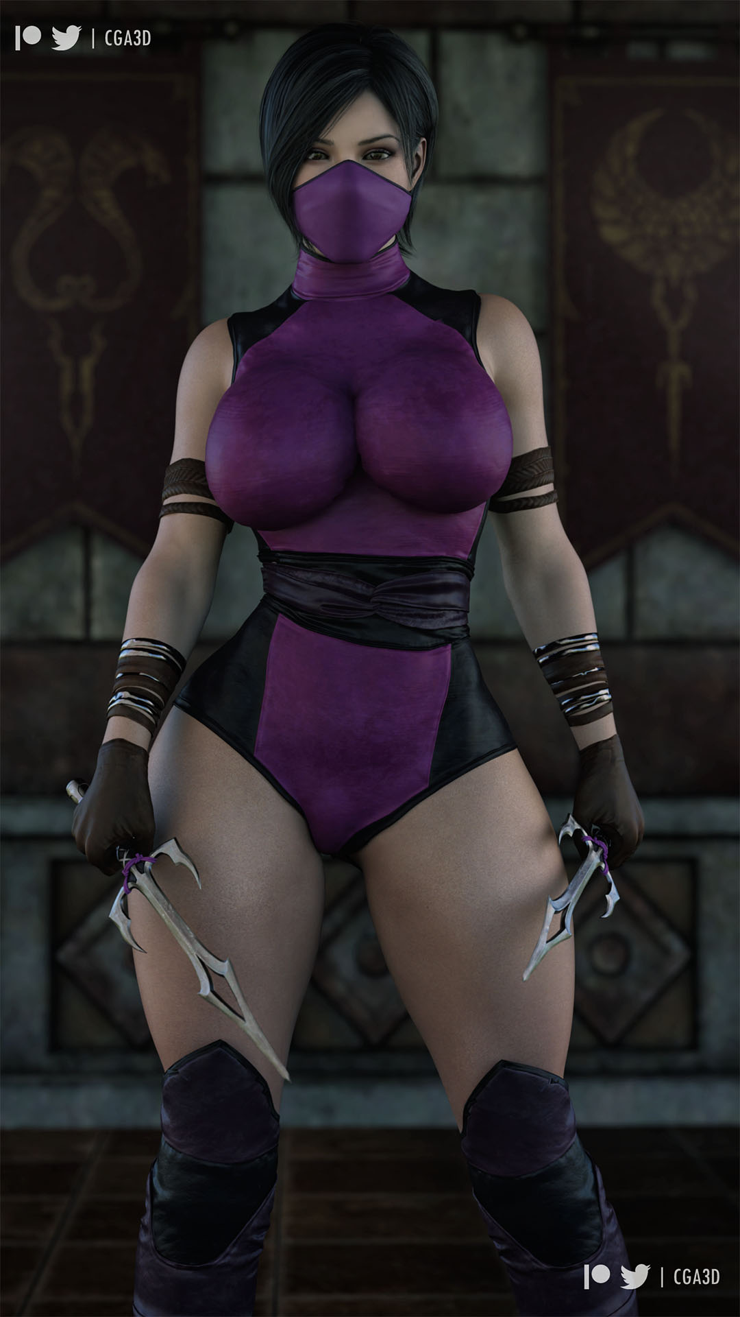 1girls 3d 3d_(artwork) abs absurd_res ada_wong ada_wong_(adriana) ass big_ass big_breasts big_butt biohazard black_hair breasts brown_hair bubble_ass bubble_butt busty capcom cga3d cleavage clothed clothed_female cosplay crossover crossover_cosplay curvaceous curvy curvy_female curvy_figure erotichris female female_only front_view fully_clothed fusion fusion_character hi_res hips hourglass_figure huge_breasts large_breasts looking_at_viewer looking_away mask mileena mileena_(cosplay) mortal_kombat mortal_kombat_11 netherrealm_studios patreon_username resident_evil resident_evil_4 resident_evil_4_remake sai_(weapon) short_hair skimpy skimpy_clothes solo solo_female thick_ass thick_thighs thighs twitter_username voluptuous voluptuous_female waist weapon wide_hips yellow_eyes