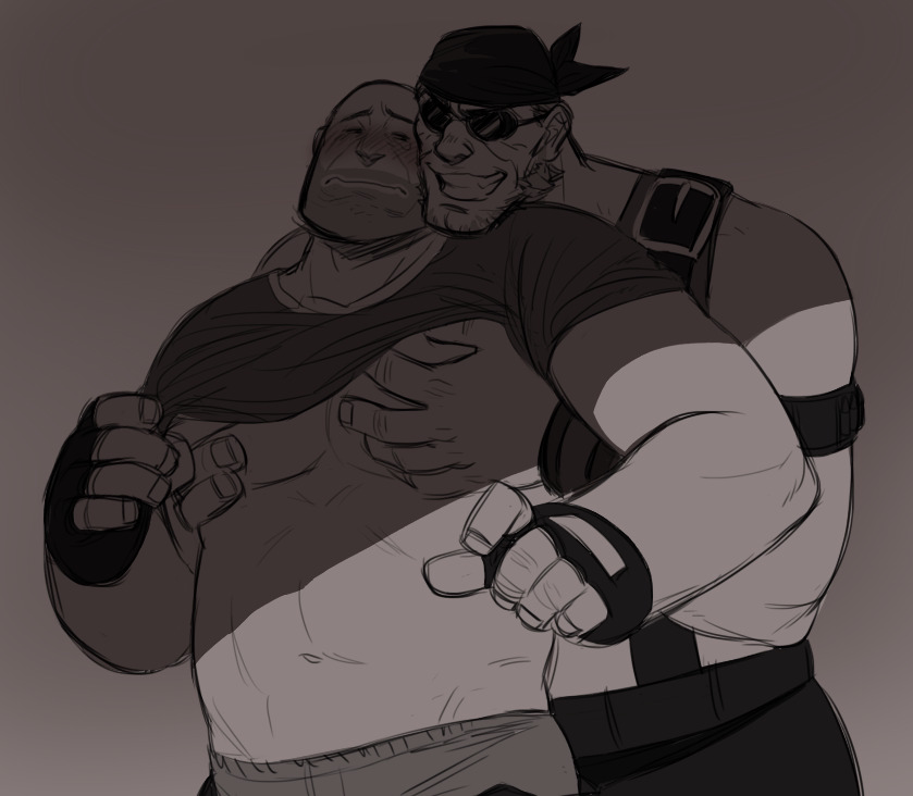 2boys 2d 2d_(artwork) abs age_difference bare_shoulders beard behind_another belly belly_button big_dom_small_sub bigger_male black_and_white black_fingerless_gloves black_gloves blush blush_lines blushing blushing_at_partner breast_grab breast_grab_from_behind chubby chubby_male classic_heavy clothed clothing collarbone daskingu dubious_consent fangs fangs_bared fingerless_gloves fingernails fondling fondling_breast from_behind from_behind_position front_view fully_clothed fully_clothed_male gay gloves goggles grabbing_breasts grabbing_from_behind gradient_background grey_background grin grinning grinning_at_partner hand_on_breast hand_on_chest hands_on_another's_chest hands_on_breasts hands_on_chest heavy_weapons_guy light-skinned_male light_skin looking_at_another low_res low_resolution lowres male male/male male_focus male_only monochrome multiple_boys muscular muscular_male muscular_males navel nervous no_color no_visible_genitalia not_colored old_man older_male pants pecs questionable_consent shadow shirt shirt_lift shirt_up simple_background sketch smile smiling smiling_at_partner standing stubble team_fortress team_fortress_2 team_fortress_classic teeth teeth_showing teeth_visible trousers valve yaoi