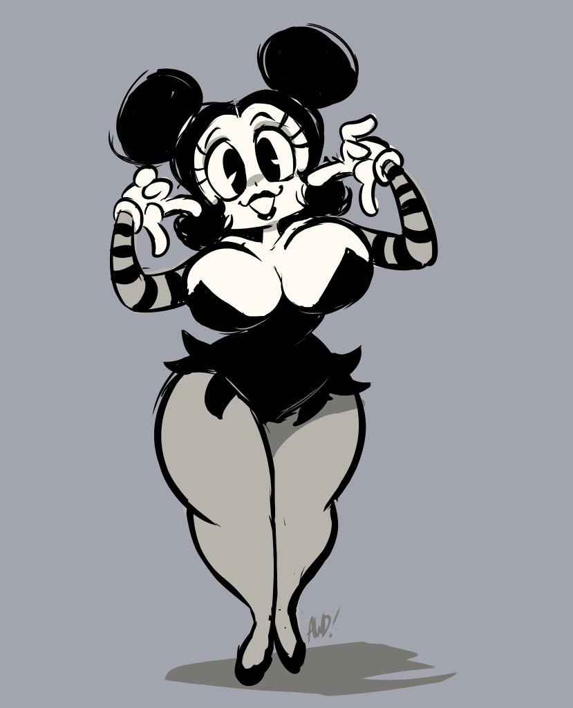 big breasts, breasts, cartoony, female, gloves, sally mcboing, tagme, thick thighs