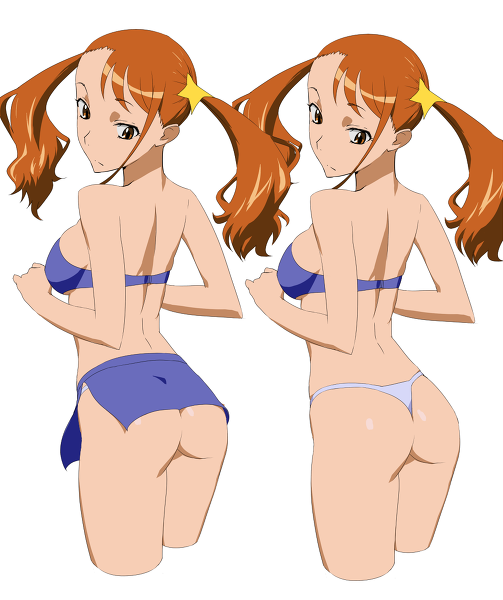 anohana:_the_flower_we_saw_that_day ass bra breasts brown_eyes brown_hair female nadeara_bukichi naruko_anjou panties pixiv_thumbnail pointy_chin resized thong underwear