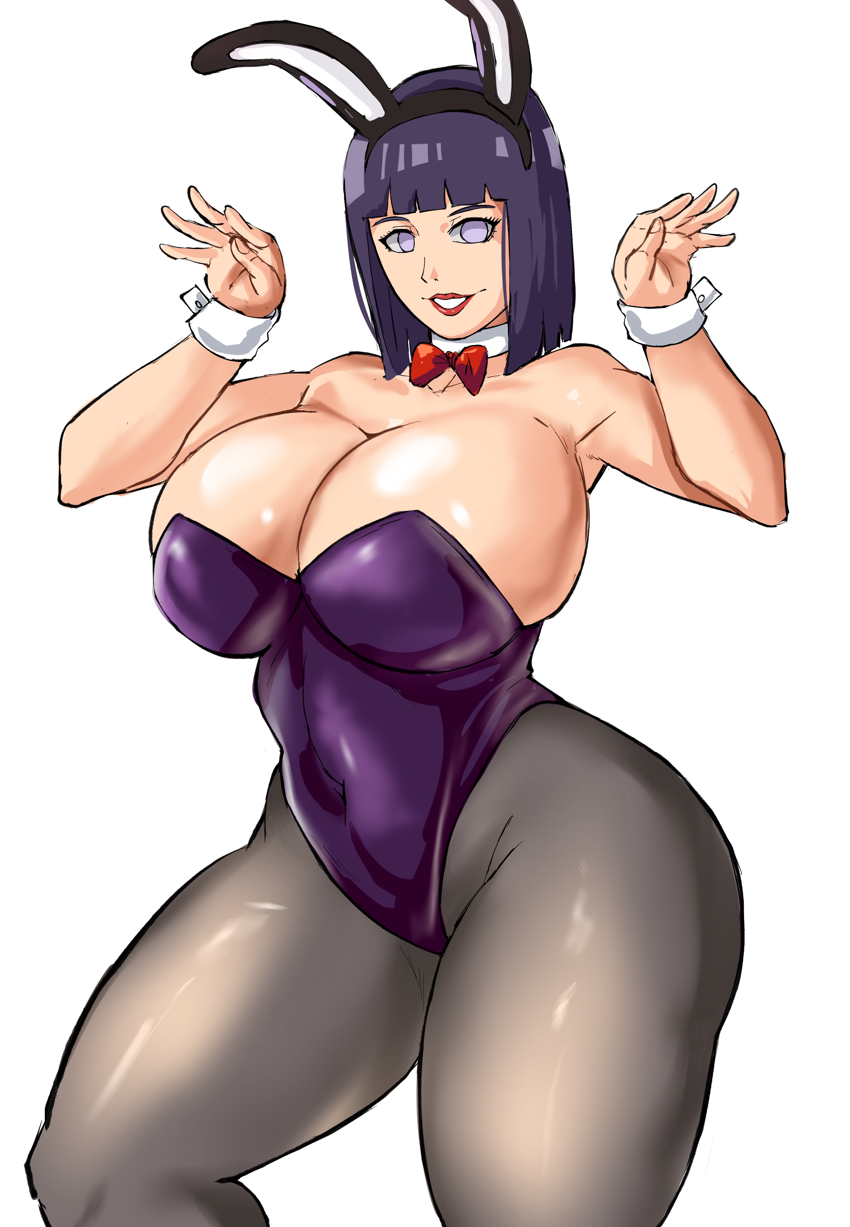 1girls, ass, big ass, big breasts, big butt, boruto: naruto next generations, breasts, bunny ears, bunny girl, bunnysuit, female, huge breasts, hyuuga hinata, milf, naruto, naruto (series), panarandom, thick ass, thick thighs, uzumaki hinata