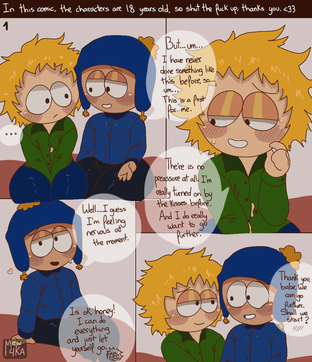 2boys aged_up aged_up_apparently blush comic craig_tucker fat_ass fat_thighs gay looking_at_another looking_at_partner mew54 simple_background sitting sitting_on_bed south_park sweat tagme talking_to_another thick thick_thighs tweek_tweak tweek_x_craig