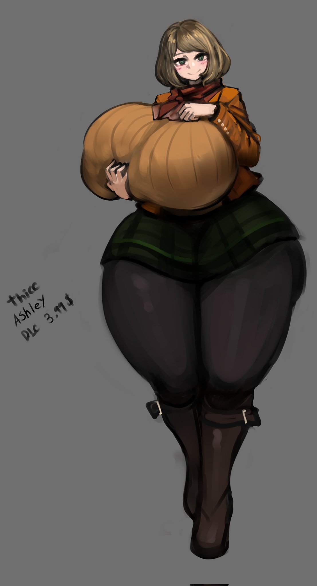 1girls, alternate body type, alternate breast size, amazon, ashley graham, ashley graham (ella freya), ass, big ass, big breasts, big butt, blonde hair, breasts, breasts bigger than head, capcom, child bearing hips, clothed, clothed female, curvaceous, curves, curvy body, curvy female, curvy figure, curvy hips, female, female only, giantess, gipehtyboon, hips, hips wider than shoulders, hourglass figure, huge ass, huge breasts, hyper thighs, large female, looking at viewer, massive thighs, mini giantess, resident evil, resident evil 4, resident evil 4 remake, smile, solo, solo female, solo focus, stocking, sweater, tagme, thick ass, thick thighs, thighs, thunder thighs, voluptuous, voluptuous female, wide hips, yboon