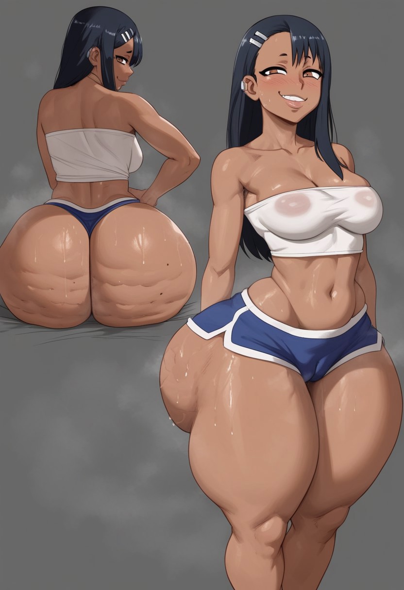 1girl 1girls ai_generated ass big_ass big_butt black_hair booty bottom_heavy breasts breedable breedable_hips brown_eyes bubble_ass bubble_butt cameltoe cellulite curvaceous curvy curvy_figure dark-skinned_female dolphin_shorts fat_ass female female_only front_and_back hayase_nagatoro hips musk musk_clouds oiled oiled_skin pawg_build perfect_ass phat_ass please_don't_bully_me,_nagatoro sagging_breasts sexy sexy_ass sexy_body sexy_female shorts small_breasts sweat taiga20 thicc thicc_ass thicc_thighs thick thick_ass thick_butt thick_legs thick_thighs voluptuous voluptuous_female wet wide_ass