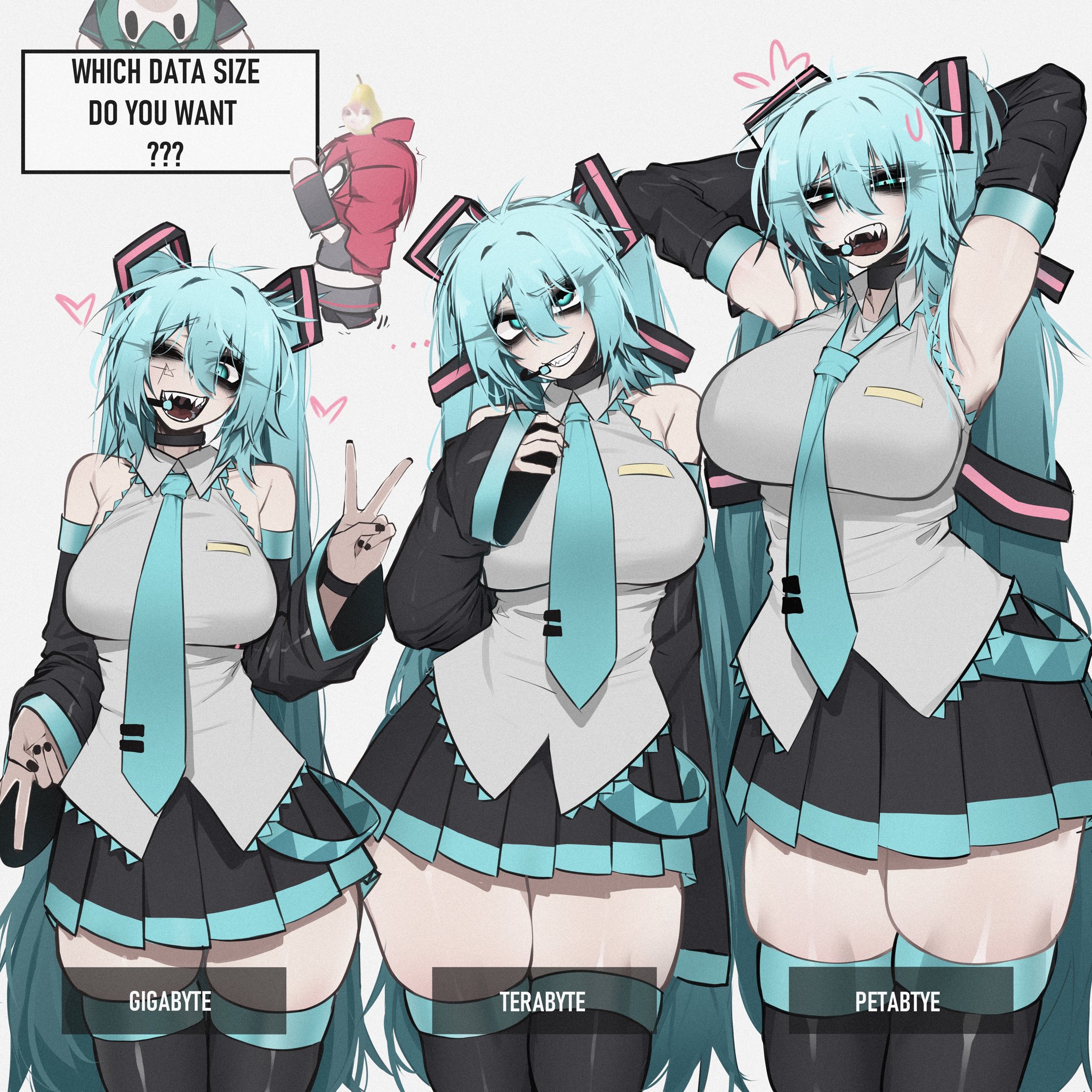 2girls, 4girls, big boobs, big breasts, bigger female, blue hair, blue hair female, boobs, breasts, clothed, clothed female, glitchace, growth, hatsune miku, height difference, height growth, kasane teto, large boobs, large breasts, larger female, miku hatsune, pearto, red hair, red hair female, shorter female, size difference, smaller female, teto kasane, utau, vocaloid