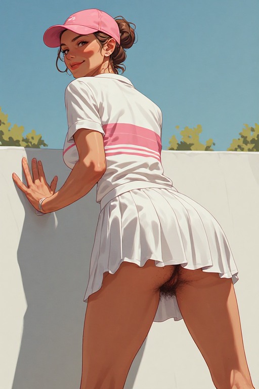 1girl 1girls ai_generated amanda_de_santa anime baseball_cap big_breasts brown_eyes brown_hair busty busty_figure cartoony comic curvy curvy_figure female female_only grand_theft_auto grand_theft_auto_online grand_theft_auto_v hairy hairy_anus hairy_ass hairy_pussy hentai leaning_forward mature mature_female milf milf_body naked naked_female natural_breasts nude nude_female older older_female perfect_ass perfect_body round_ass sagging_breasts snakoo1961 spread_legs tennis tennis_court tennis_uniform
