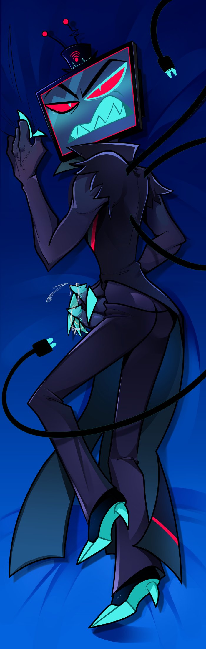 1boy, body pillow, body pillow design, bodypillow, dakimakura, dakimakura (object), dakimakura design, dakimakura pillow, dakimakura pose, dakimakura style, gay, hazbin hotel, hazbin hotel (season 2), hellaverse, male only, pinksartdump, vivienne medrano, vivziepop, vox, vox (hazbin hotel), yaoi