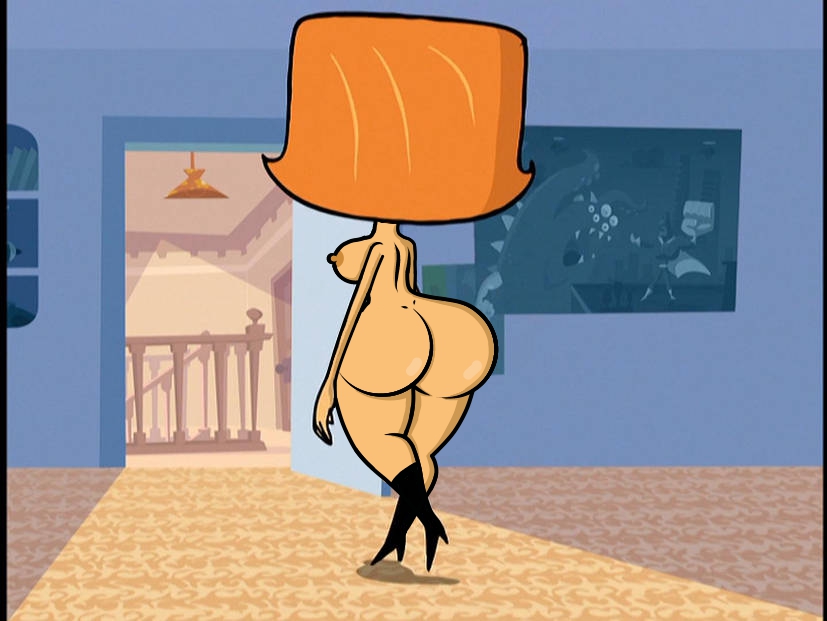 1girls, accurate art style, ass, background, backwards, big ass, big booty, big breasts, big butt, boots, bottom heavy, breasts, bubble ass, bubble butt, cartoon network, debbie turnbull, debs turnbull, edit, edited, edited screencap, fat ass, fat butt, female, mature female, milf, naked, nipples, nude, orange hair, renajon, robotboy, room, short hair, square head, thick ass, thick thighs, walking