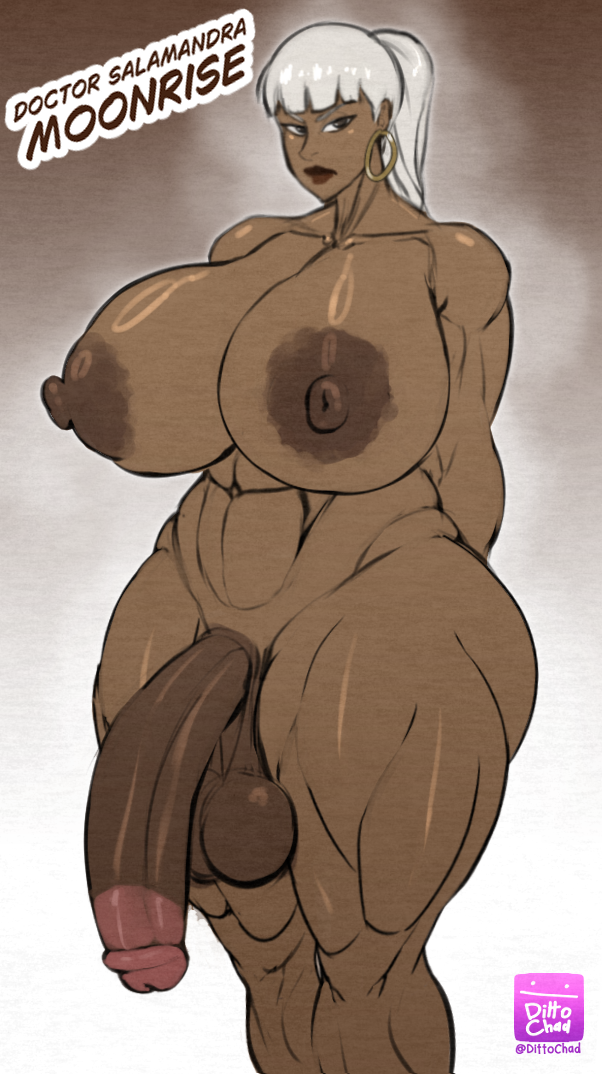 ass, big ass, big breasts, big penis, breasts, dark skin, dark-skinned futa, dittochad, doctor salamandra, female, fit female, fit futa, futa only, futanari, gigantic penis, huge cock, intersex, moonrise, muscular futa, penis, solo, solo futa, source request, thick thighs