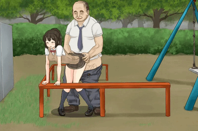 1boy, 1girls, age difference, animated, aokumashii, aroused, ass, ass grab, bad end, bent over, big breasts, breasts, brown eyes, brown hair, buchikome high kick, captured, cum, cum in pussy, cum inside, cum overflow, cumdrip, defeated, embarrassed, fat male, female, female human, femsub, game cg, gameplay, human, human male, larger male, light skin, light-skinned female, male, maledom, mature male, medium breasts, moaning, molestation, older male, older penetrating younger, ponytail, pussy, rape, scared, school uniform, sex, sex from behind, skirt, slim waist, smaller female, sprite, standing sex, submissive, submissive female, teenage female, teenager, thrusting, ugly bastard, vaginal penetration, variant, younger female