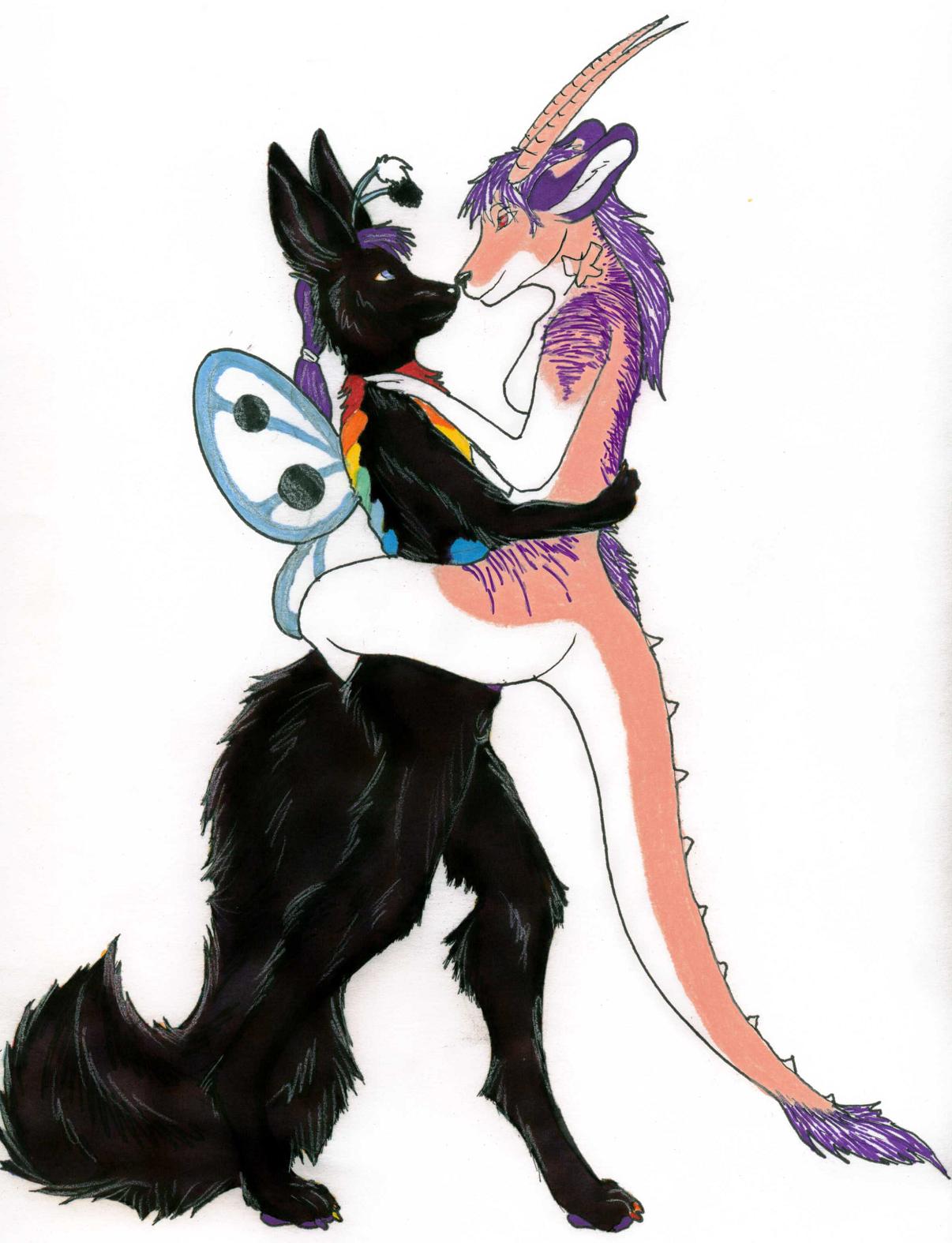 anthro aurali butterfly canine dragon female fur furry hybrid male penis rainbow rat rodent skittle straight vaginal_penetration wolf