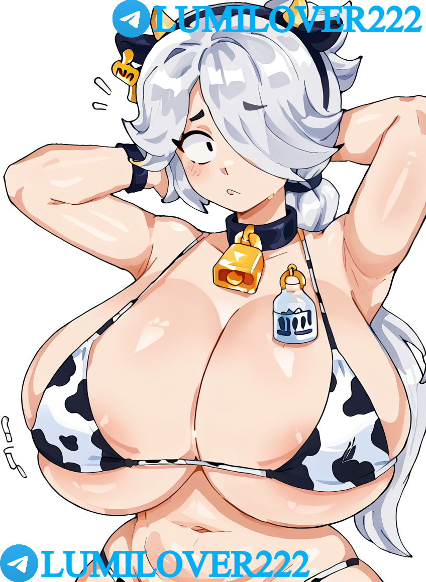 1girls, ai generated, big breasts, bikini, brawl stars, breasts, colette (brawl stars), cow print, cowgirl position, female, huge breasts, lumilover222, supercell