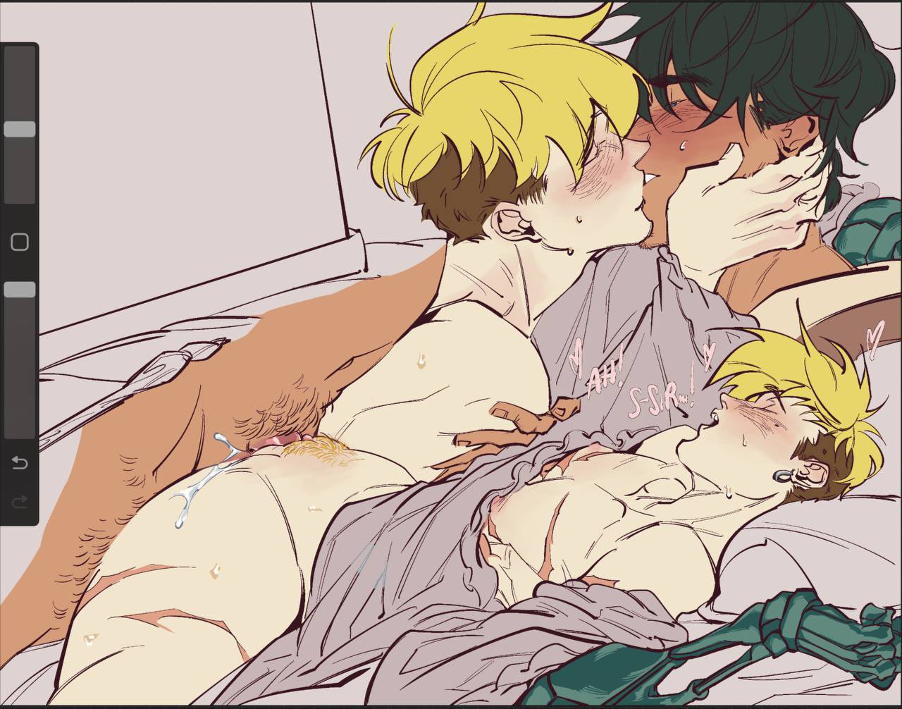 2boys, cuntboy, gay, intersex, male, mamaopou, nicholas d wolfwood, pussy, trigun, trigun stampede, vaginal penetration, vash the stampede
