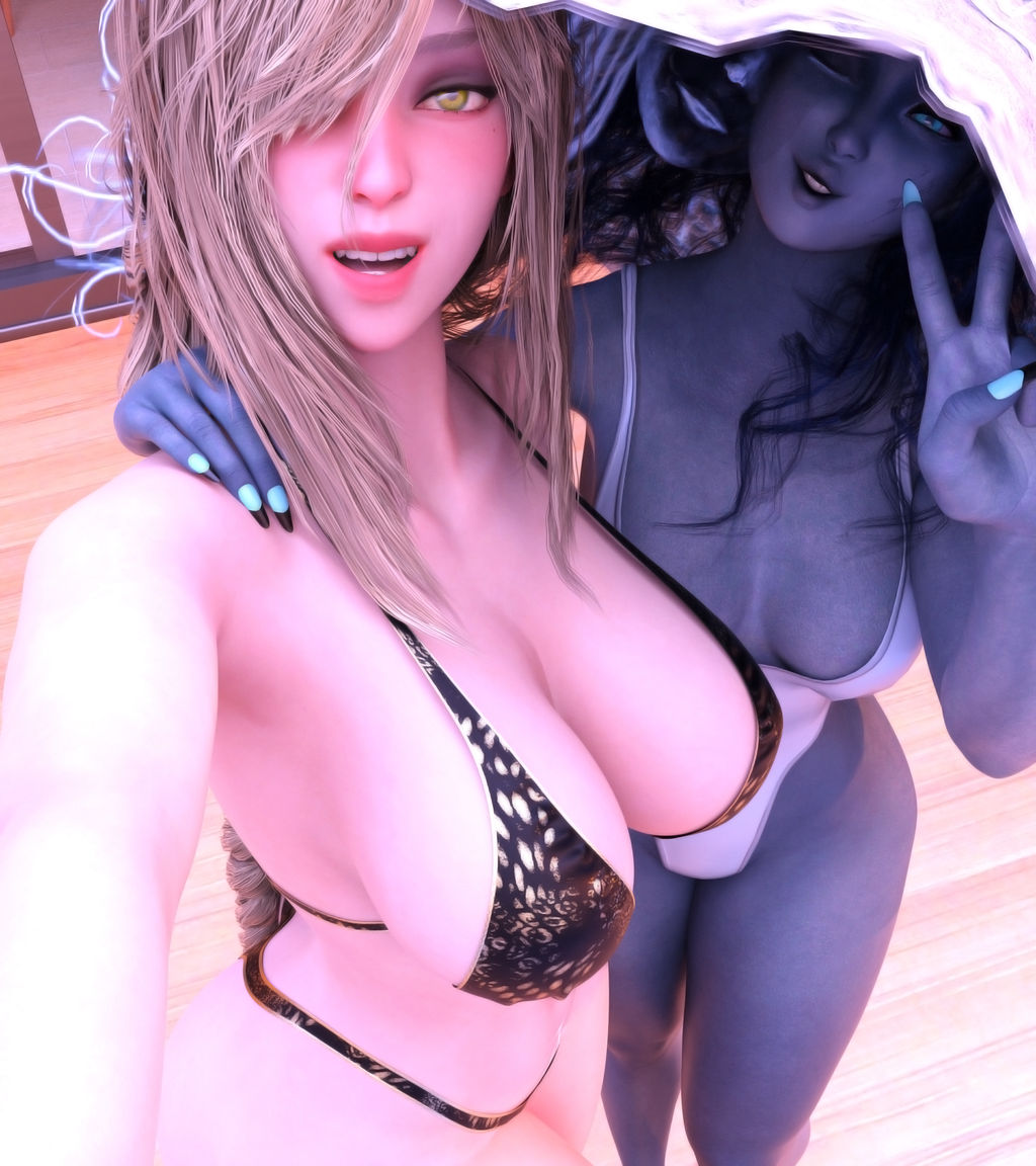 3d bonding efudeea elden_ring father_and_daughter female female_only fromsoftware queen_marika_the_eternal ranni_the_witch selfie