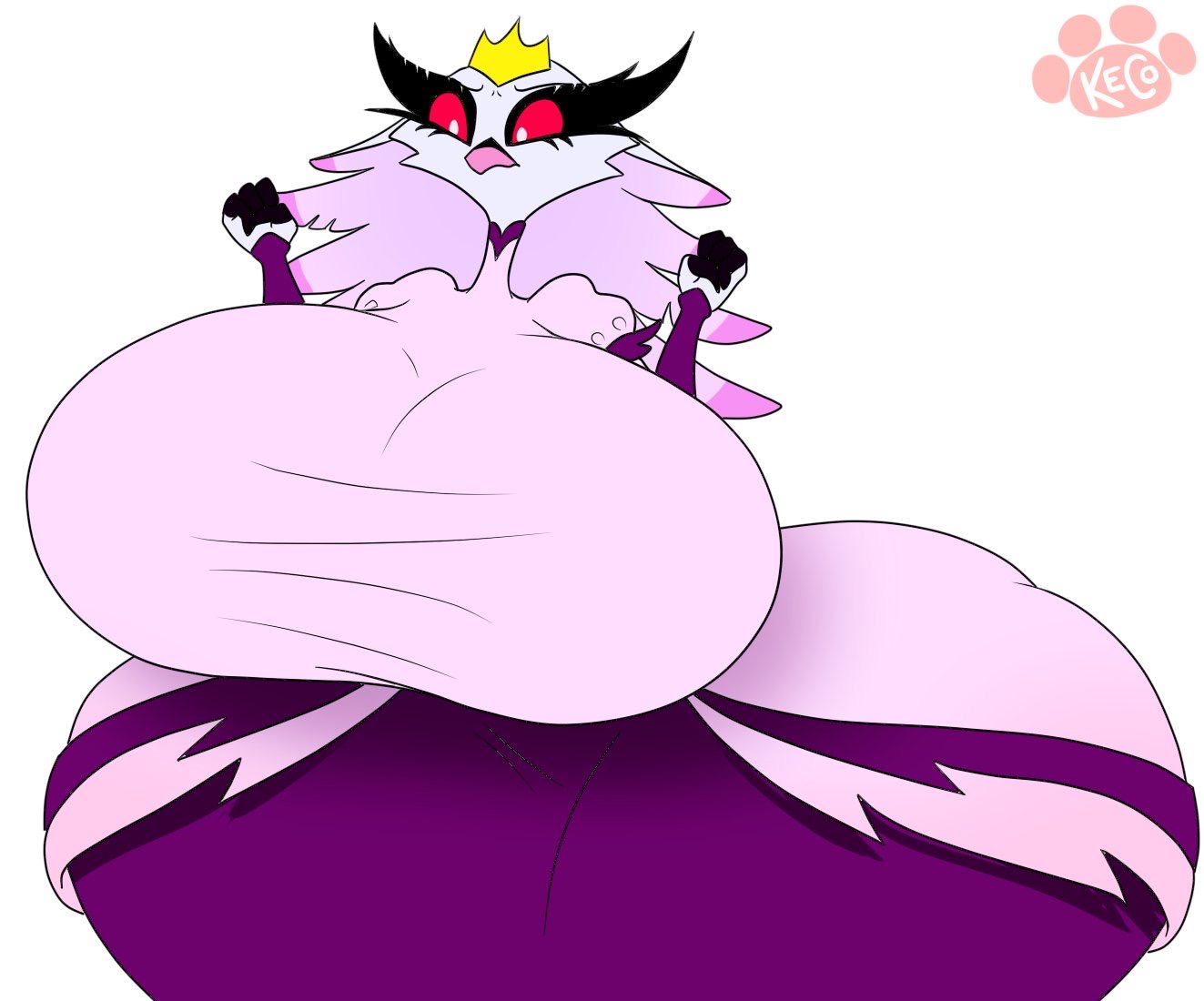 ass, ass bigger than head, big ass, big breasts, breasts, breasts bigger than head, clothed, demon, demon girl, female, female only, helluva boss, kecomaster, large breasts, stella (helluva boss), thick hips, thick thighs