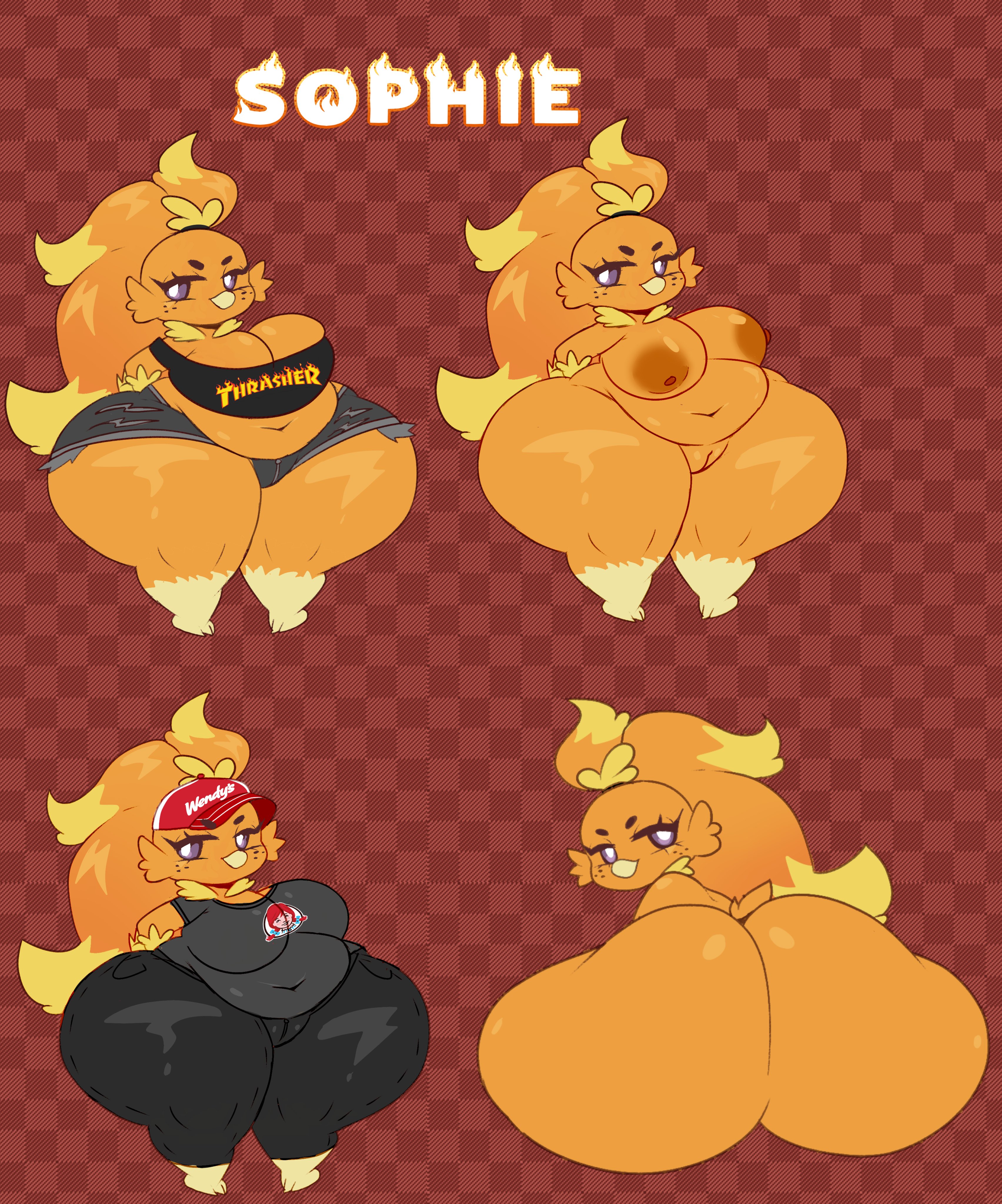 ass, big ass, big breasts, breasts, bubble ass, bubble butt, female, generation 3 pokemon, huge ass, moonraige, moonstadew, pokemon, pokemon (species), torchic
