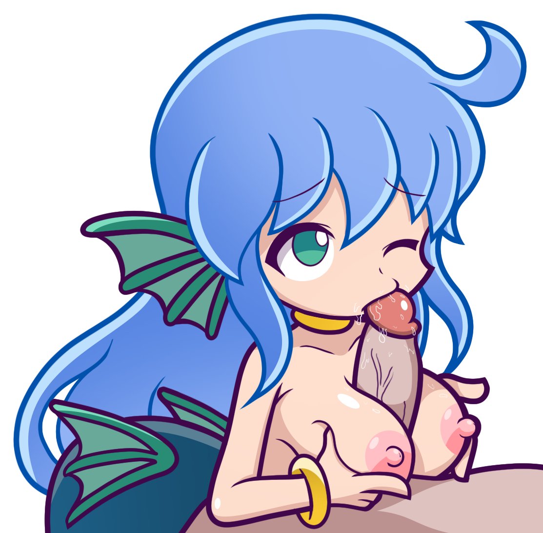 1boy 1girls accurate_art_style big_breasts blush breasts furii_(artist) huge_breasts large_breasts long_hair mermaid nipples paizuri penis puyo_puyo puyo_puyo_artstyle puyo_puyo_fever sega serilly_(puyo_puyo) sucking tagme