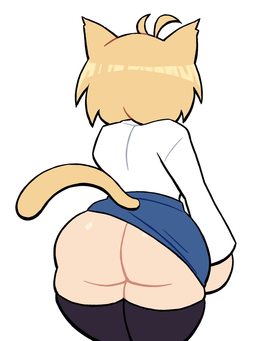 1girls 2022 2d absurd_res animal_ears animal_humanoid ass ass_focus ass_out bbl big_ass big_butt blonde_hair blue_skirt bottomless bottomwear butt butt_crack cat_ears cat_humanoid cat_tail catgirl clothed clothes_lift clothing everyone_is_so_mean_2_me exposed_ass fat_ass felid felid_humanoid feline feline_humanoid female female_only hair hi_res huge_ass humanoid kneehighs large_ass light-skinned_female light_skin lovetopullmicke mammal mammal_humanoid melty_blood neco-arc no_panties no_underwear not_furry raised_bottomwear raised_clothing raised_shirt shirt short_hair shortstack simple_background skirt skirt_lift skirt_slip_up skirt_up solo solo_female solo_focus standing stockings sweater tail thick_ass thick_thighs thighhighs thighs tsukihime type-moon white_background white_shirt wide_hips yellow_hair