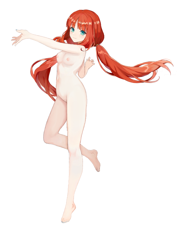 blue_eyes cute edit female genshin_impact nilou_(genshin_impact) nude_filter red_hair uncensored unclothed