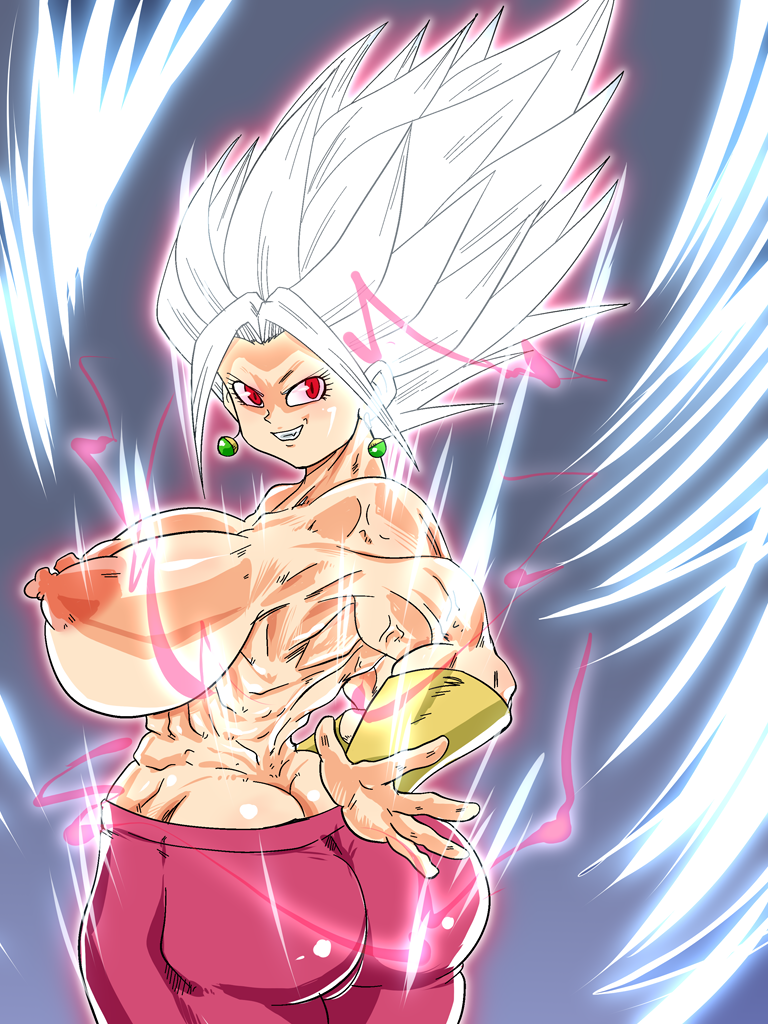 1girls abs ass ass_cleavage beast beast_mode big_ass big_breasts big_butt breasts butt_crack dragon_ball dragon_ball_super earrings eyebrows eyelashes fat_ass female female_only fusion kefla kefla_beast large_ass large_breasts light-skinned_female light_skin lighting looking_at_viewer muscular muscular_female navel nipples pink_nipples potara_earrings red_eyes rickert_kai solo solo_female solo_focus tights white_hair white_hair_female wide_hips