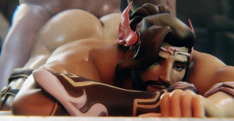2boys, 3d, 3d (artwork), anal, anal sex, ass, bara, blizzard entertainment, gay, gaymer93, ggaymer93, hanzo, hanzo shimada, human, male, male only, muscular, muscular male, overwatch, overwatch 2, tagme, video games, yaoi