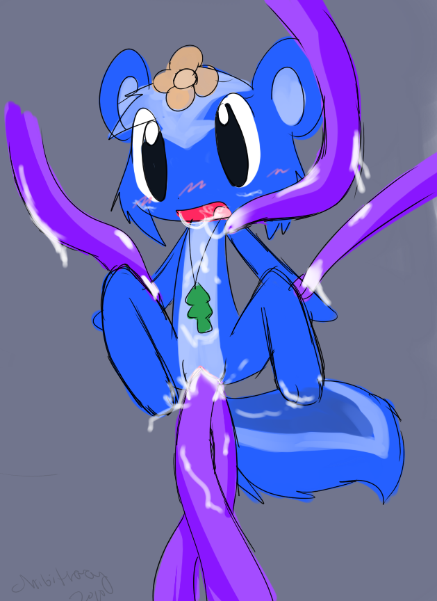 anthro chibitracy female happy_tree_friends petunia petunia_(htf) skunk tagme tentacle toony