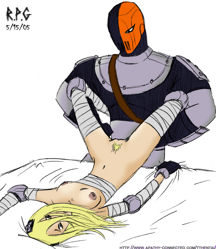 1boy 1girls 2005 dc_comics deathstroke female male on_back r.p.g sex slade_wilson teacher_and_student teen_titans tehwalrus_edits terra terra_(dc)