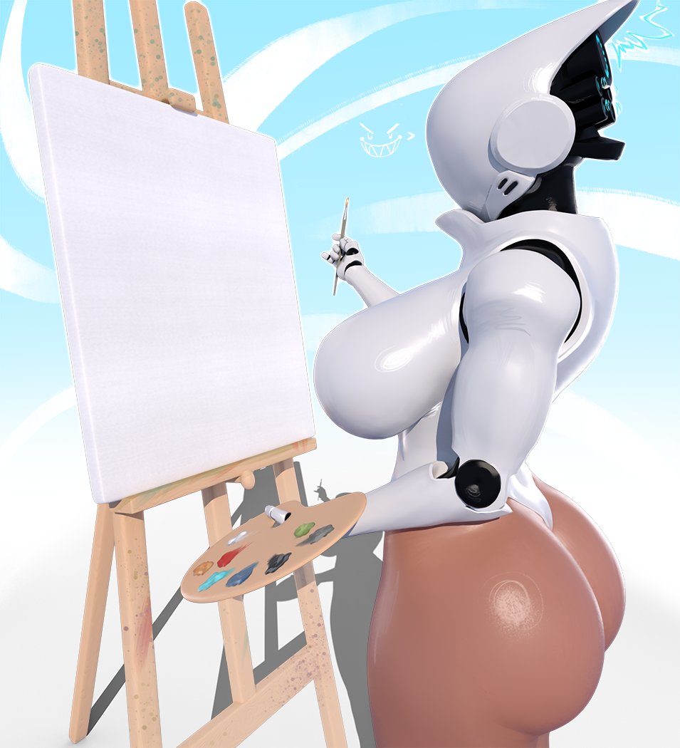 1girls, ass, breasts, dark skin, dark-skinned female, female, female only, haydee, haydee (game), huge ass, huge breasts, popogori, robot, robot girl, solo