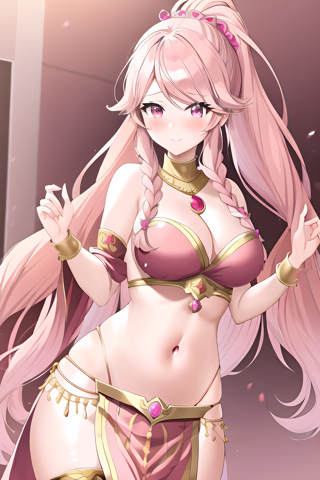 1girls ai_generated breasts female_only fire_emblem fire_emblem_awakening long_hair olivia_(fire_emblem) pink_eyes pink_hair