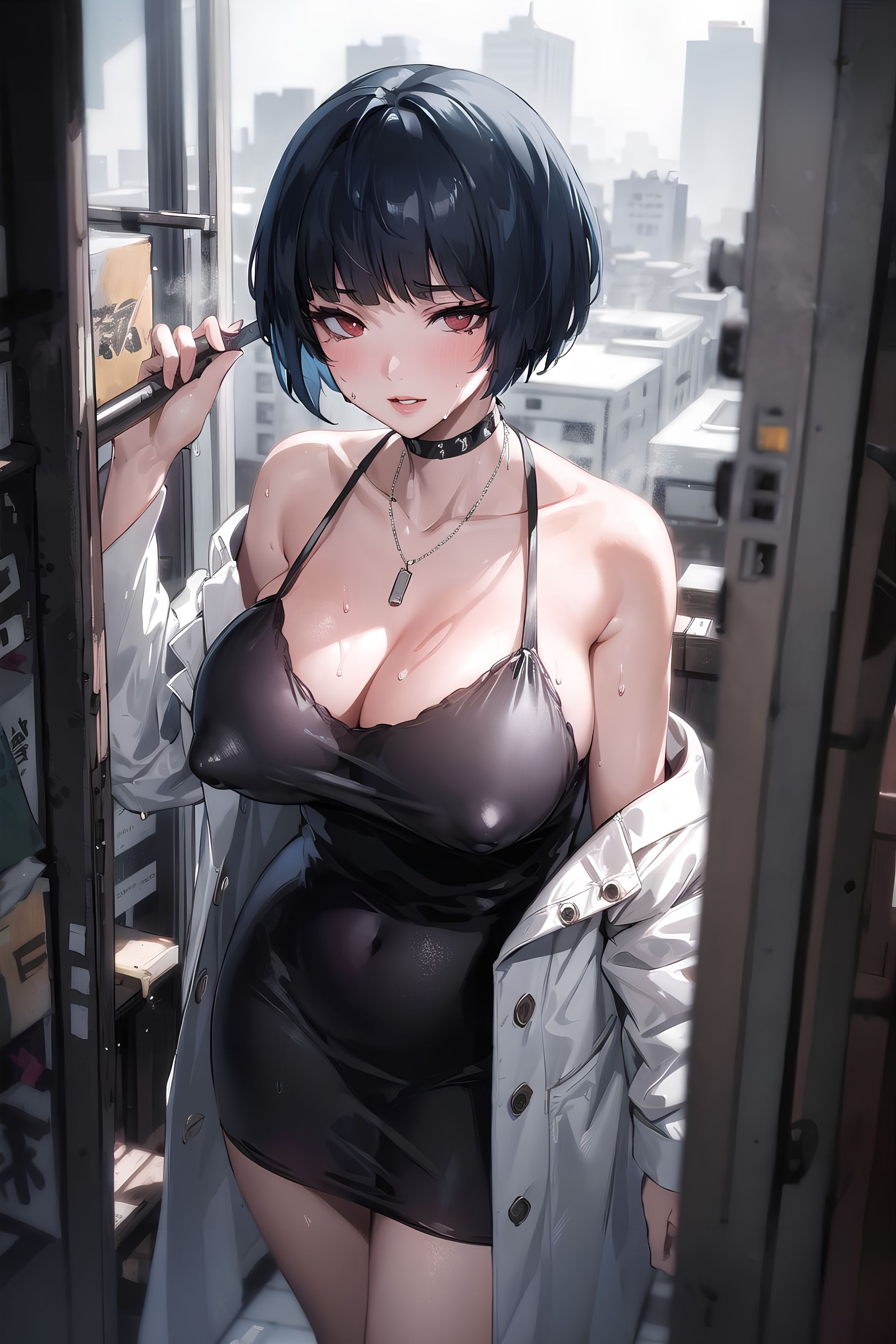 1girls, ai generated, breasts, curvy, curvy body, curvy female, erect nipples, female, female focus, female only, huge breasts, nipple bulge, nipples, no bra, persona, persona 5, short hair, solo female, solo focus, stable diffusion, tae takemi, voluptuous, voluptuous female