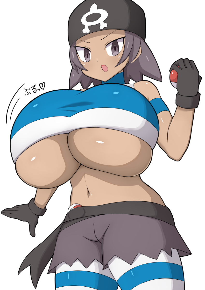 1girls 2023 belly_button big_breasts blush breasts breasts_bigger_than_head creatures_(company) female female_only huge_breasts jaga334 leggings nintendo poke_ball pokemon pokemon_rse pokemon_trainer team_aqua team_aqua_grunt team_aqua_grunt_(female) team_aqua_grunt_(pokemon_oras) vagina